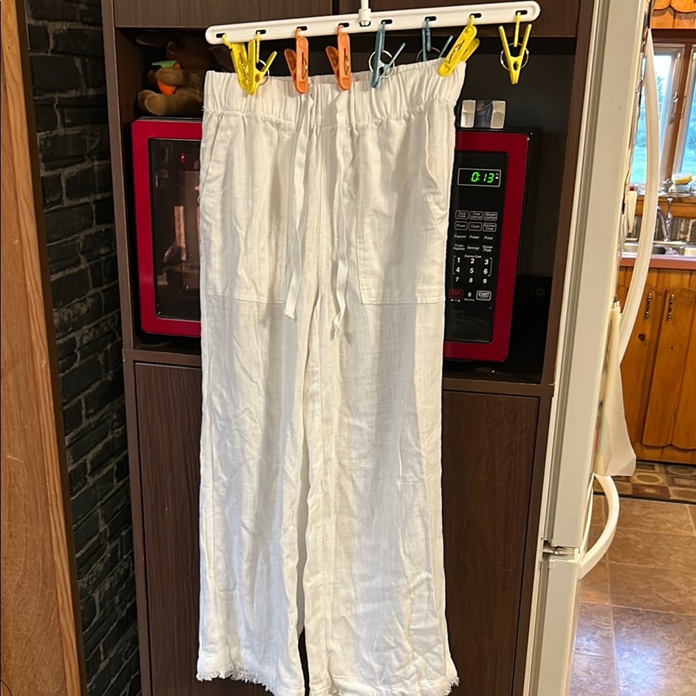 BRAND NEW- Thread & Supply Cream Textured Pants